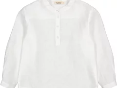 Camasa alba din in cu guler tunica MarMar Copenhagen